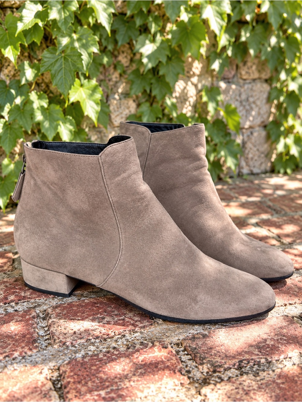 PRADA Tan Suede Wrapped Heel Luxury Minimalist Italian Made Ankle Boots, 37